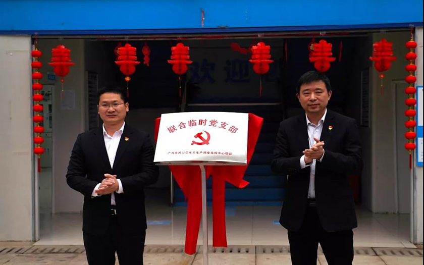 黨建領航丨廣西電網公司電力生產調度指揮中心項目聯(lián)合臨時黨支部揭牌儀式圓滿舉行